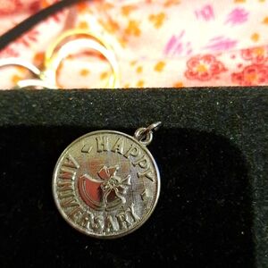 AUTHENTIC GENUINE SOLID STERLING SILVER HAPPY ANNIVERSARY CHARM PENDANT 🎁